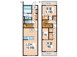 サンテラス大倉山の物件間取画像